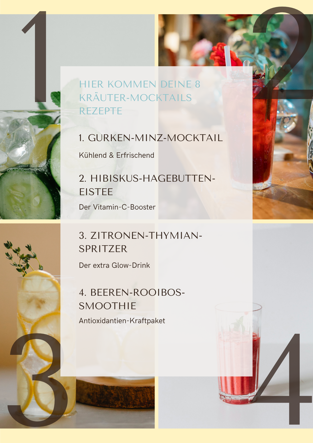 Erfrischende Kräutercoktails (alkoholfrei)