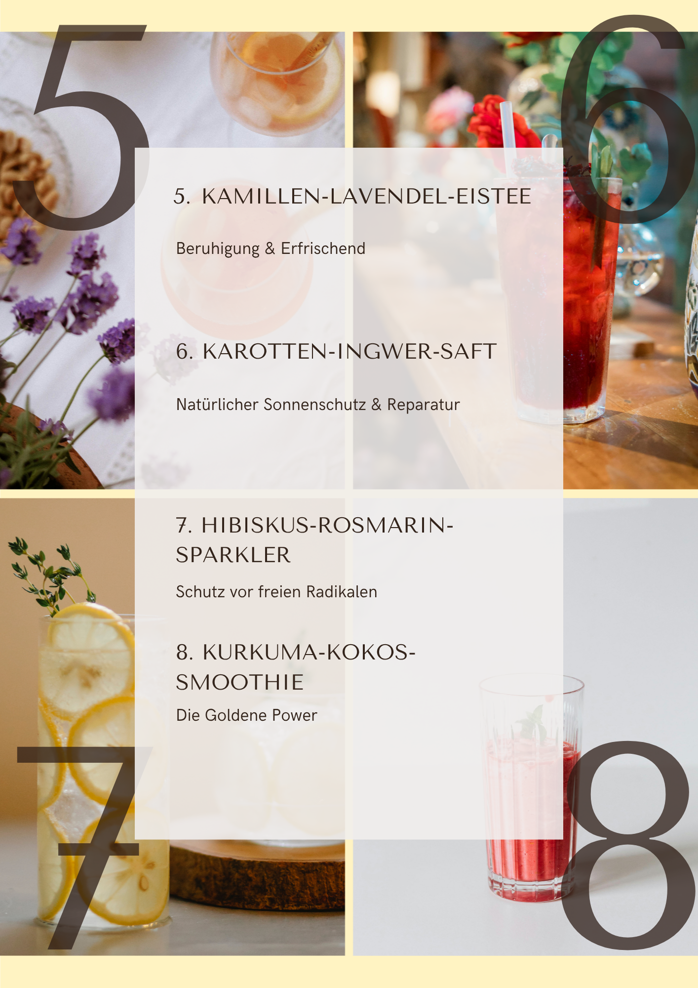 Erfrischende Kräutercoktails (alkoholfrei)